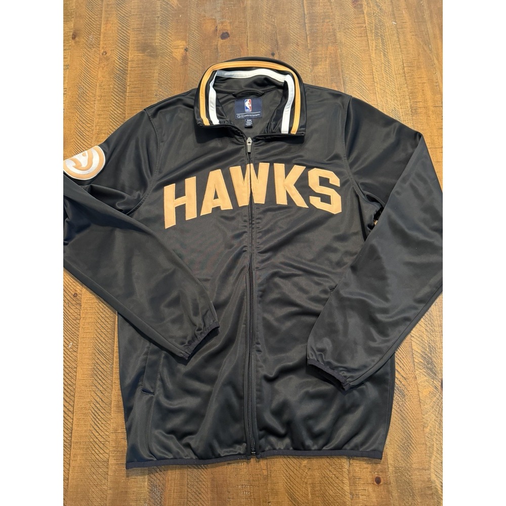 Atlanta Hawks "Peachtree" Members G-III Jacket Men's Small Black Full Zip NBA